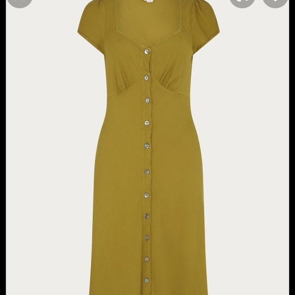 NWT Ghost leona dress olive - Picture 3 of 6